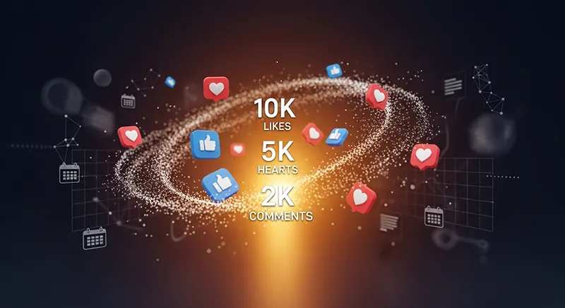 Abstracte social media illustratie